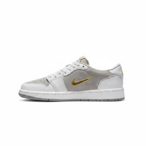 کتونی نایک ایر جردن 1 لو یراق دار سفید طوسی | Nike Air Jordan 1 Low  | 41-44